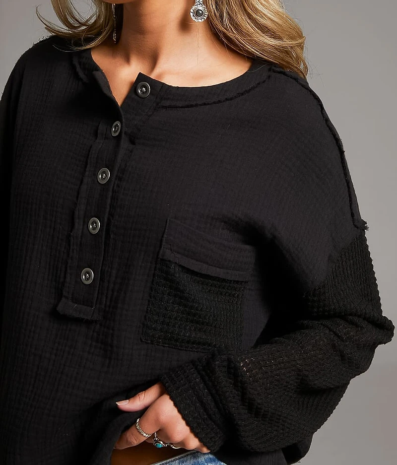 Pieced Henley