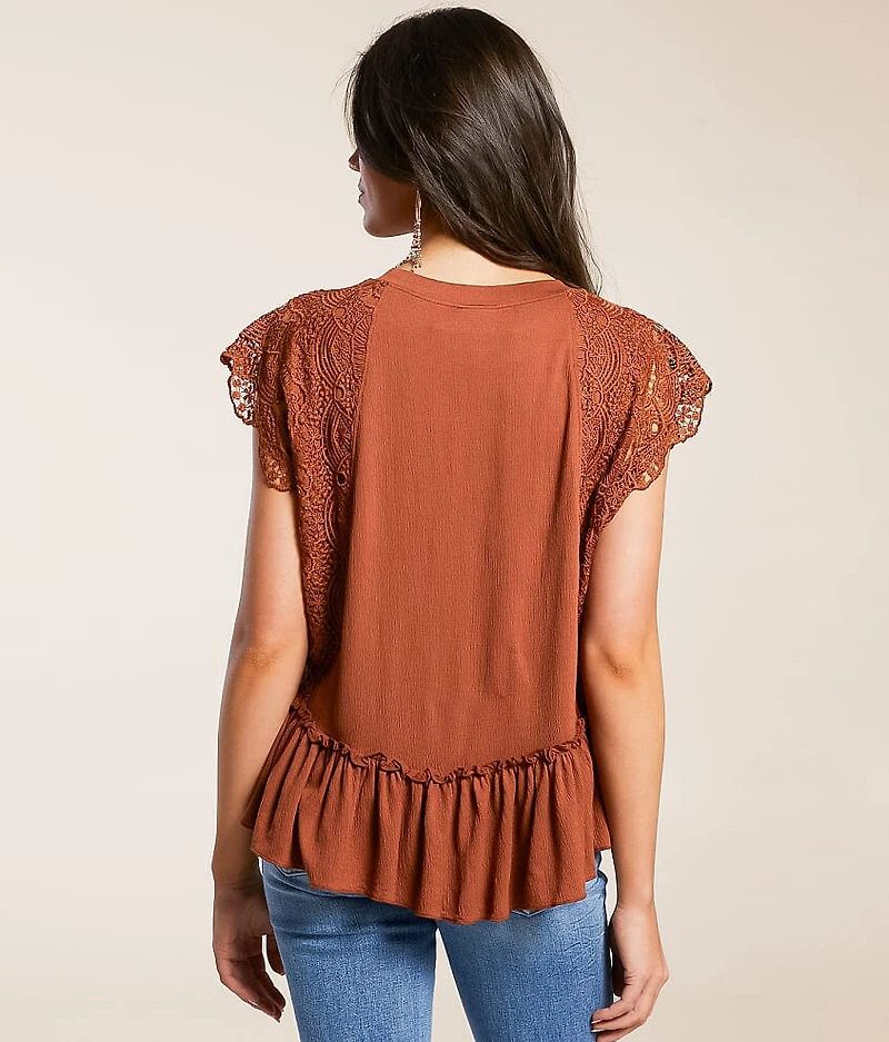 Crochet Ruffle Top