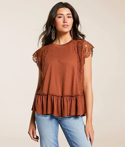 Crochet Ruffle Top