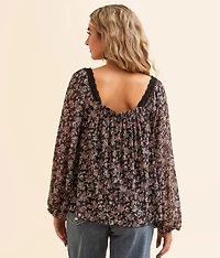 Floral Mesh Top