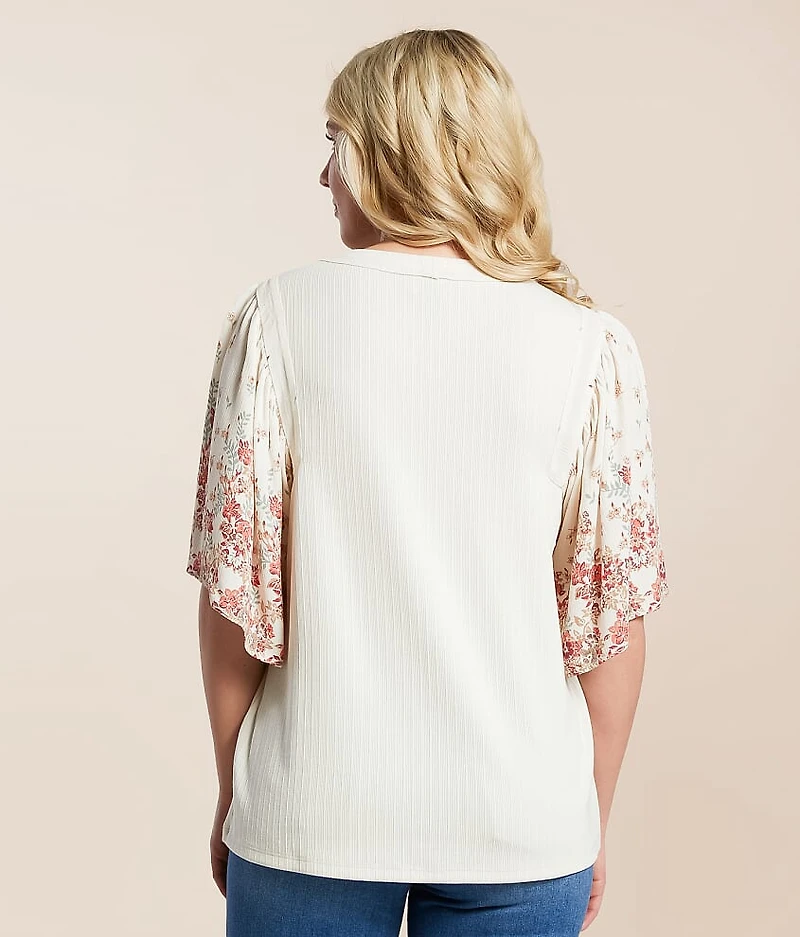 Floral Flutter Top