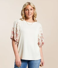 Floral Flutter Top