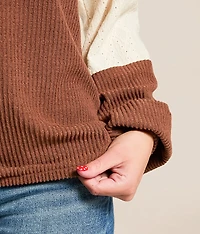Pieced Floral Eyelet Top