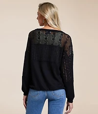 Pieced Eyelet Top