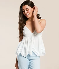 Flowy Eyelet Tank Top