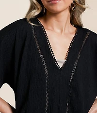 Dolman Eyelet Top