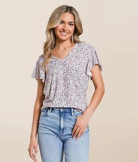 Ditsy Floral Print Top