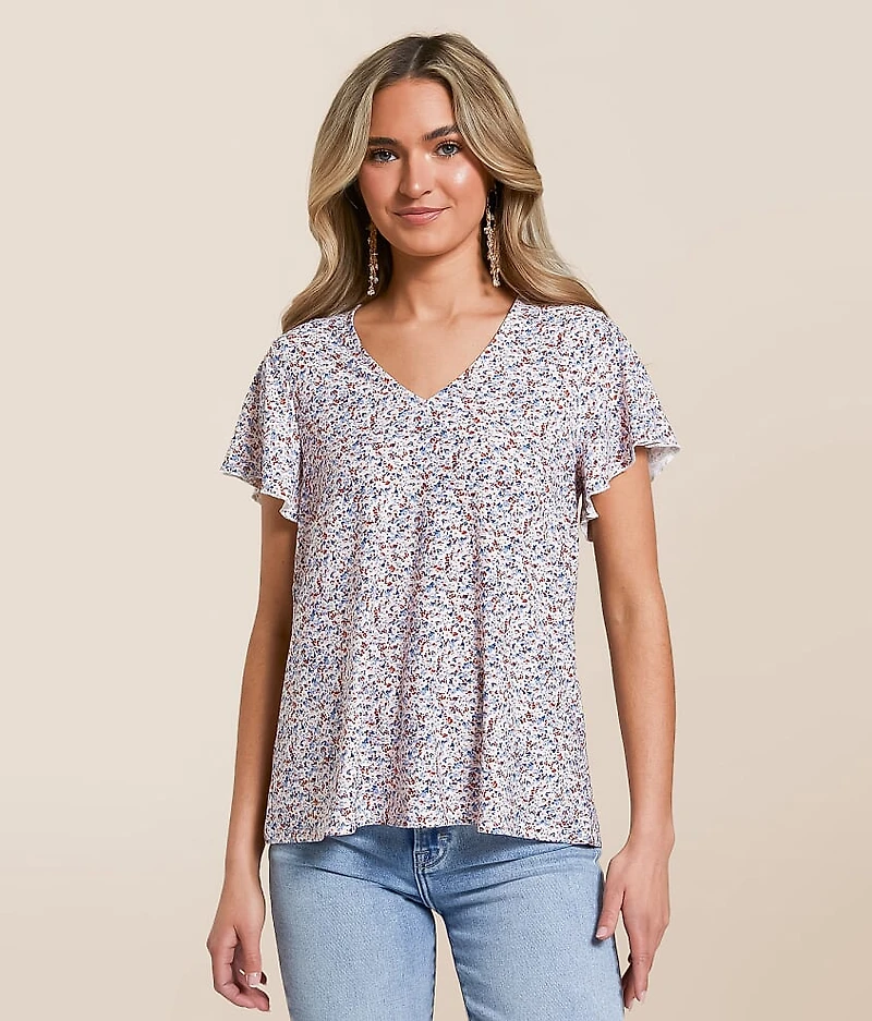 Ditsy Floral Print Top