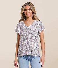 Ditsy Floral Print Top