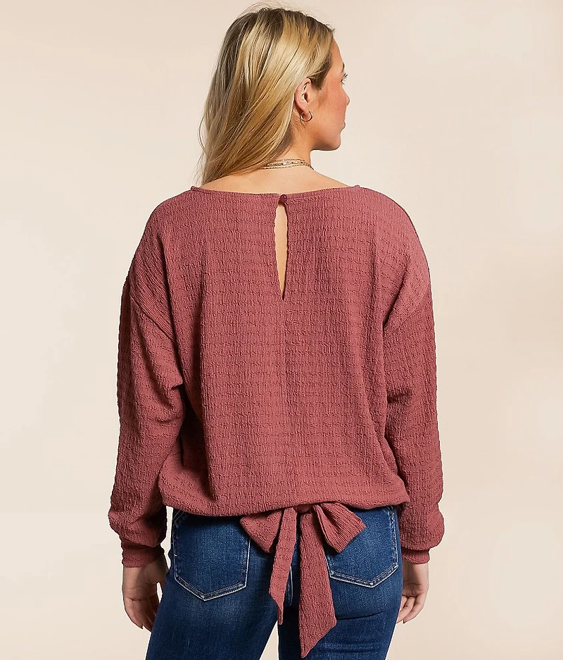 Textured Dolman Top