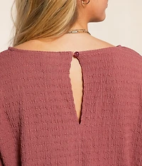 Textured Dolman Top