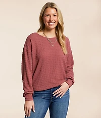 Textured Dolman Top