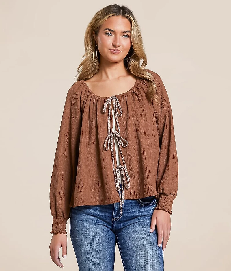 Front Tie Two-Way Top