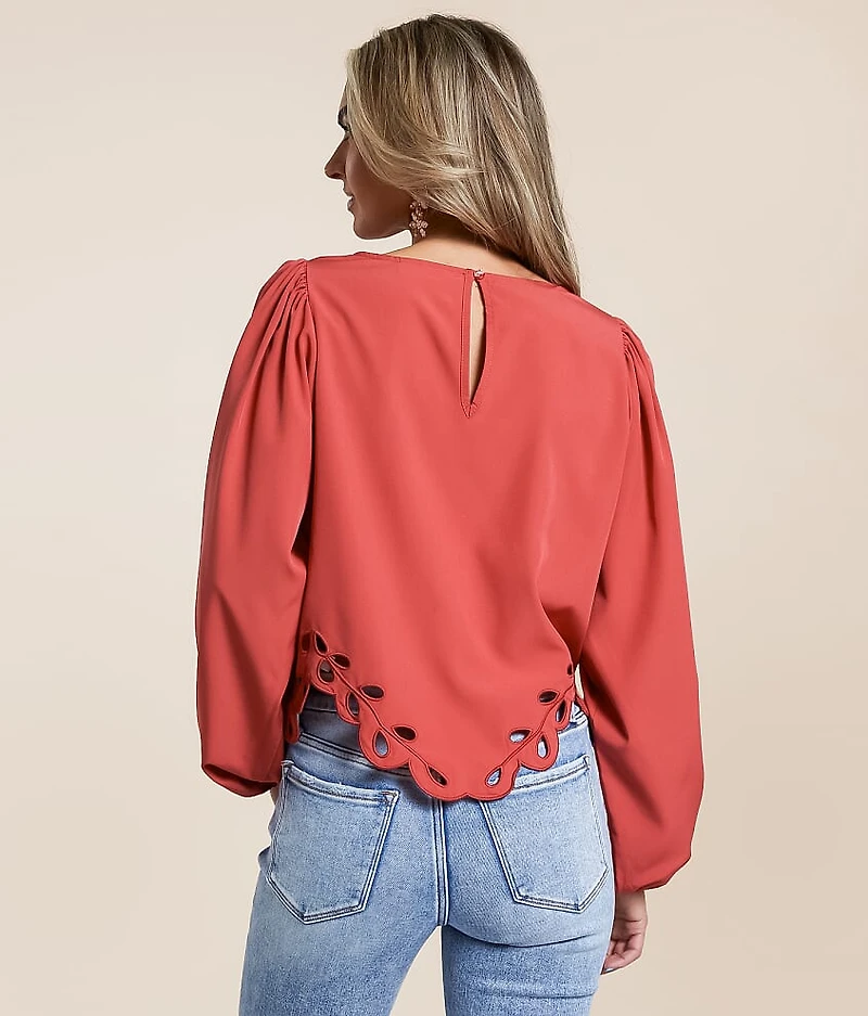 Scalloped Hanky Hem Top