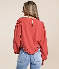 Scalloped Hanky Hem Top