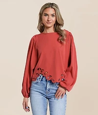 Scalloped Hanky Hem Top