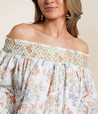 Floral Off The Shoulder Top