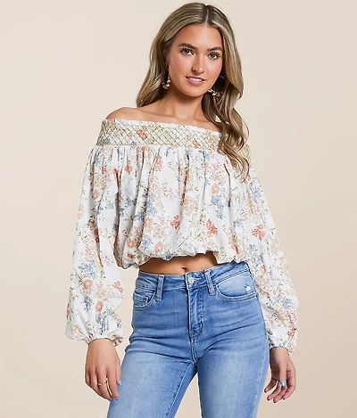 Floral Off The Shoulder Top