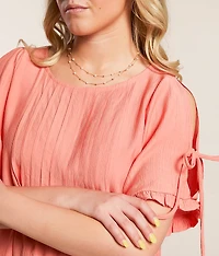 Pleated Crinkle Top