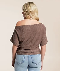 Eyelet Off The Shouler Top