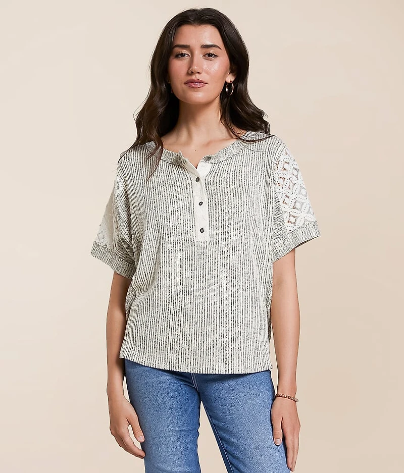 Pieced Lace Henley