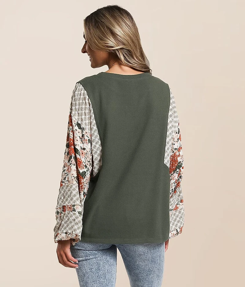 Pieced Floral Top