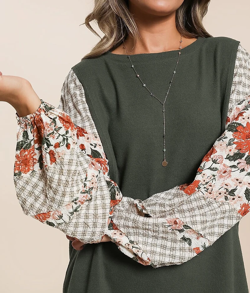 Pieced Floral Top