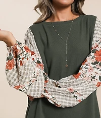 Pieced Floral Top