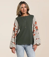Pieced Floral Top