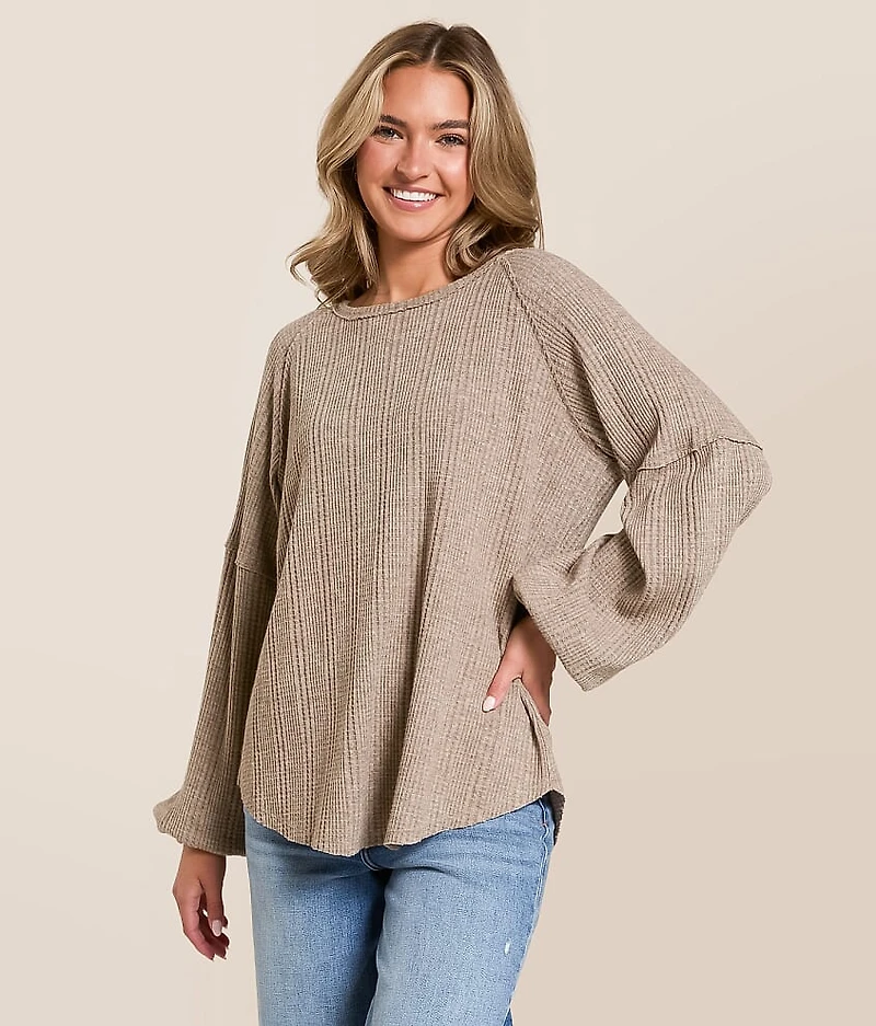Heathered Crewneck Top