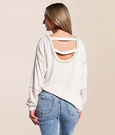 Contrast Stitch Top