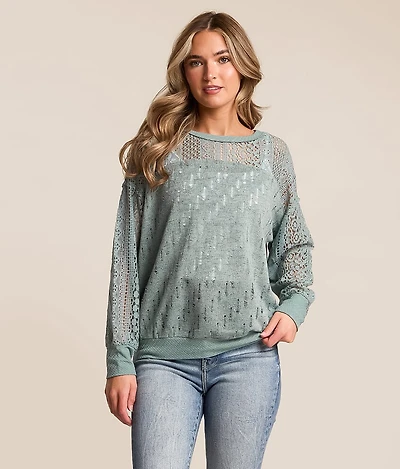 Destructed Crochet Top