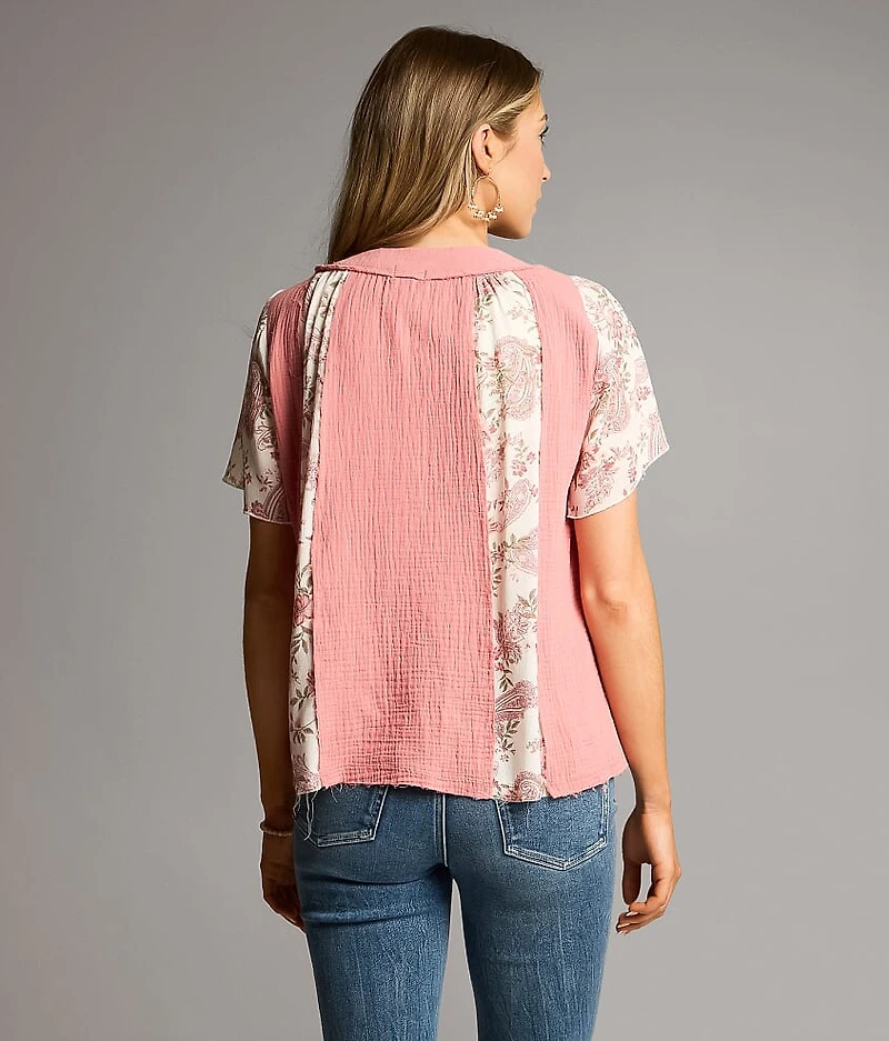 Paisley Floral Henley