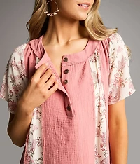 Paisley Floral Henley