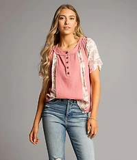 Paisley Floral Henley