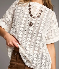 Floral Stitch Crochet Top