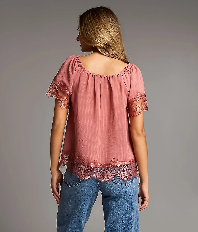 Lace Trim Top