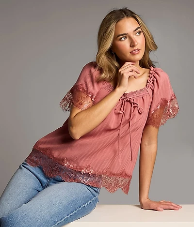 Lace Trim Top