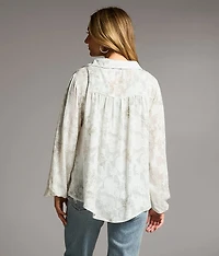 Floral Jaquard Blouse