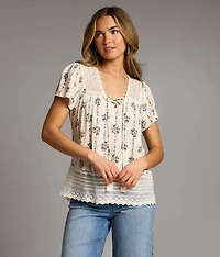 Floral & Lace Top