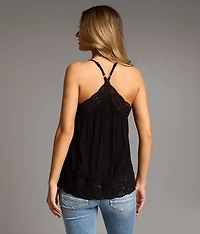 Embroidered Eyelet Tank Top