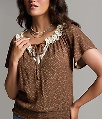 Polka Dot Lace Top