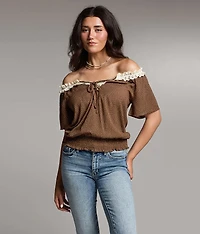 Polka Dot Lace Top