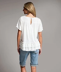 Textured Ruffle Top