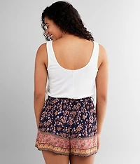 Pieced Floral Paperbag Romper