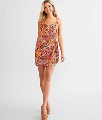 Wrap Tie Mini Dress