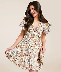 Twisted Front Mini Dress