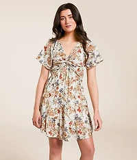 Twisted Front Mini Dress