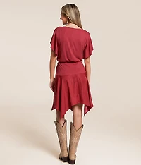 Pieced Lace Mini Dress
