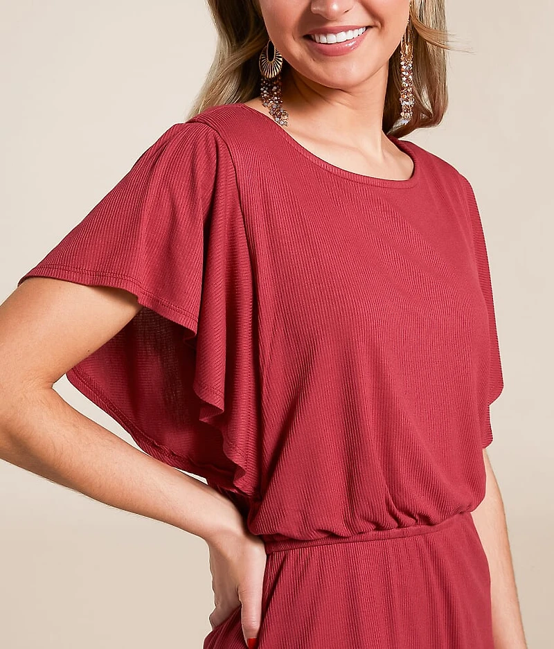 Pieced Lace Mini Dress